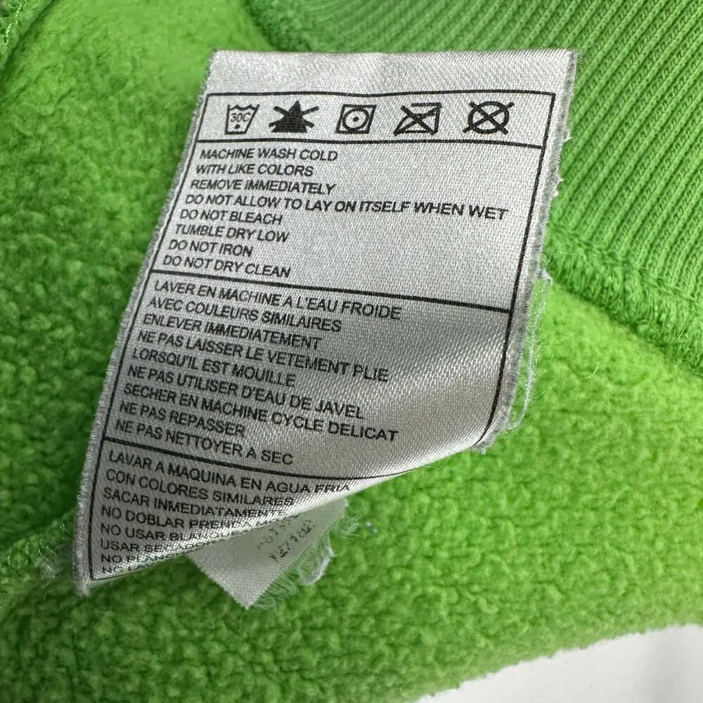Nike Sweatshirt Women M Light Green Hoodie Full Zip Cotton Chevron, Athleticwear